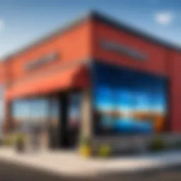 A vibrant travel agency storefront in the Twin Cities showcasing diverse destinations