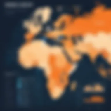 Geographical Salary Variations for Software Engineers Map illustrating geographical salary variations for software engineers