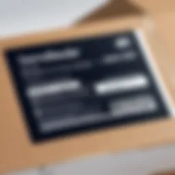 A close-up view of a Sendle label in use on a shipping package