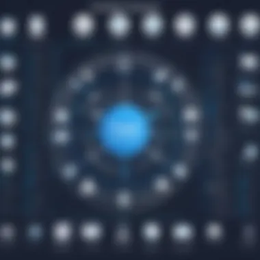 Visual representation of a full-stack developer's ecosystem, showcasing front-end and back-end technologies.