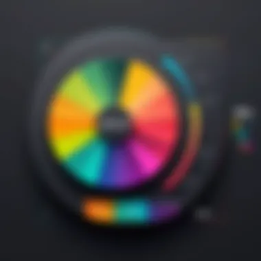 Effective Color Usage A color palette representing effective color usage in UI design.