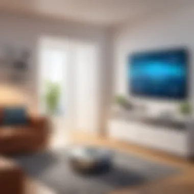 Conceptual illustration of connected devices in a smart home environment