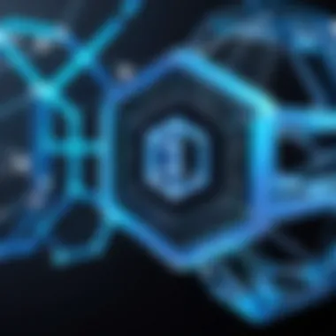 Decentralized Blockchain Structure A conceptual diagram illustrating the decentralized nature of blockchain technology