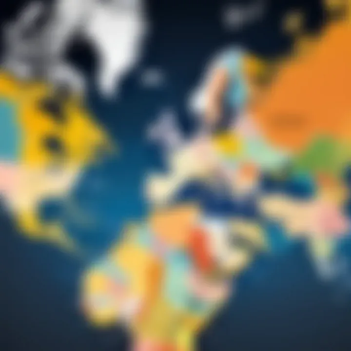 Map showcasing geographic variations in IT analyst salaries across different regions