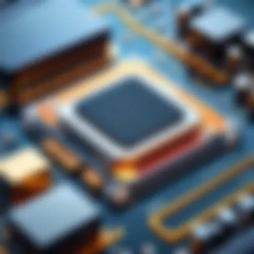 Cross-sectional view of a transistor illustrating its internal components