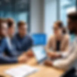 Diverse team engaged in a collaborative discussion