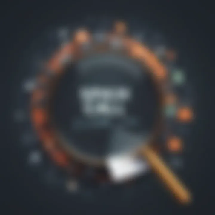 Illustration showing a magnifying glass revealing hidden spam call sources