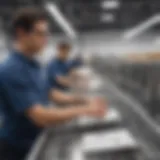 Postal worker sorting mail in Raleigh