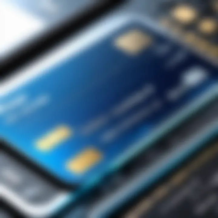 Close-up of the unique features of the debit card, highlighting technological innovations